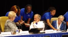 TSU Book Bundle Students with Chancellor Morgan