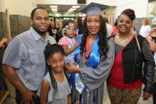 Outstanding Vol State grad Keonya Milam and her family Outstanding Vol State grad Keonya Milam and her family
